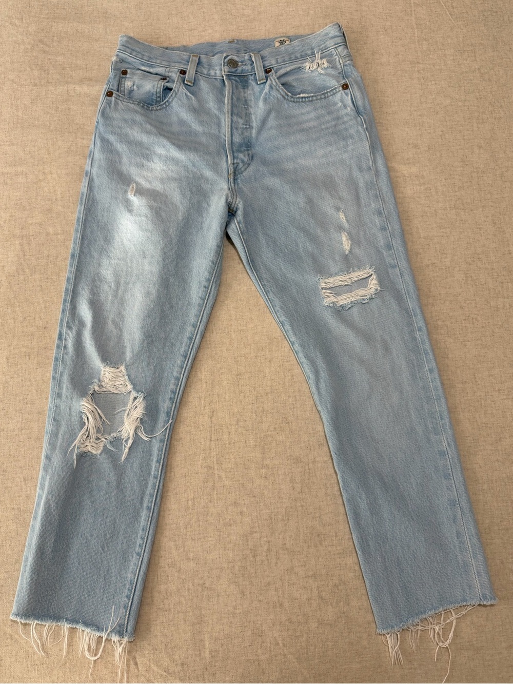 LEVIS PREMIUM 501 S Selvedge- White Oak Cone Denim 27x30 (tag) see measurements